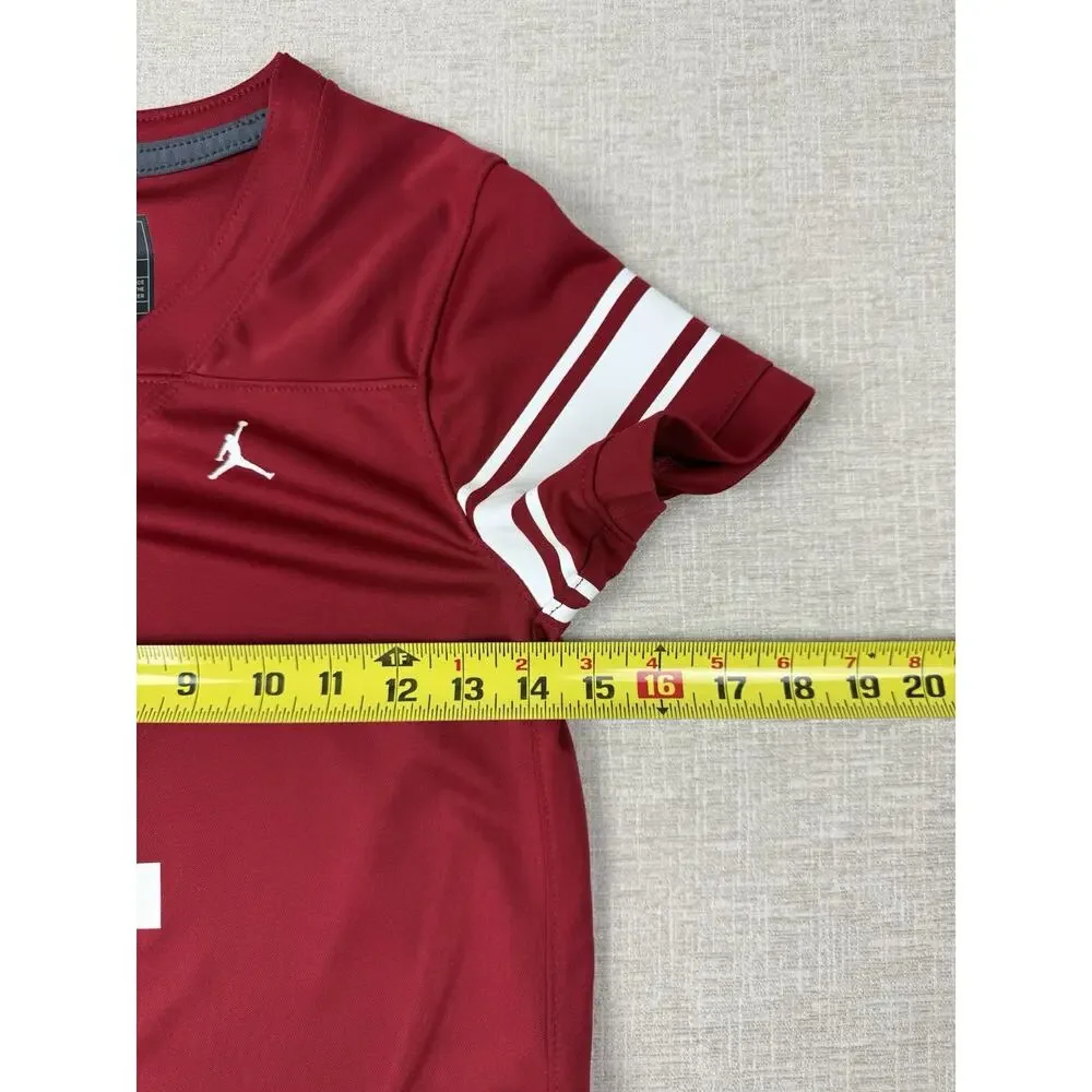 Jordan Oklahoma Sooners #1 Youth Football Jersey Red Dri-FIT Size 7 OU